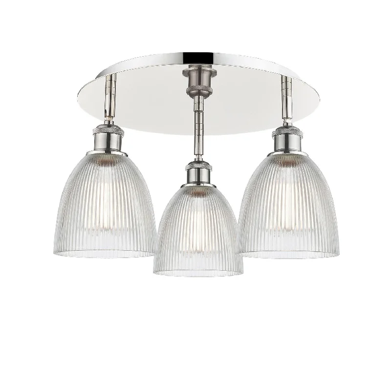 Waterproof Industrial Lighting for Wet AreasDowntown Urban Three Light Flush Mount