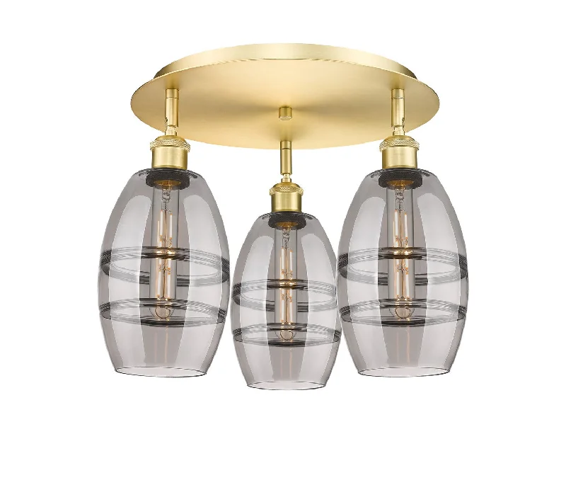 Durable Industrial Lighting for Harsh EnvironmentsDowntown Urban Three Light Flush Mount Durable Industrial Lighting for Harsh EnvironmentsDowntown Urban Three Light Flush Mount