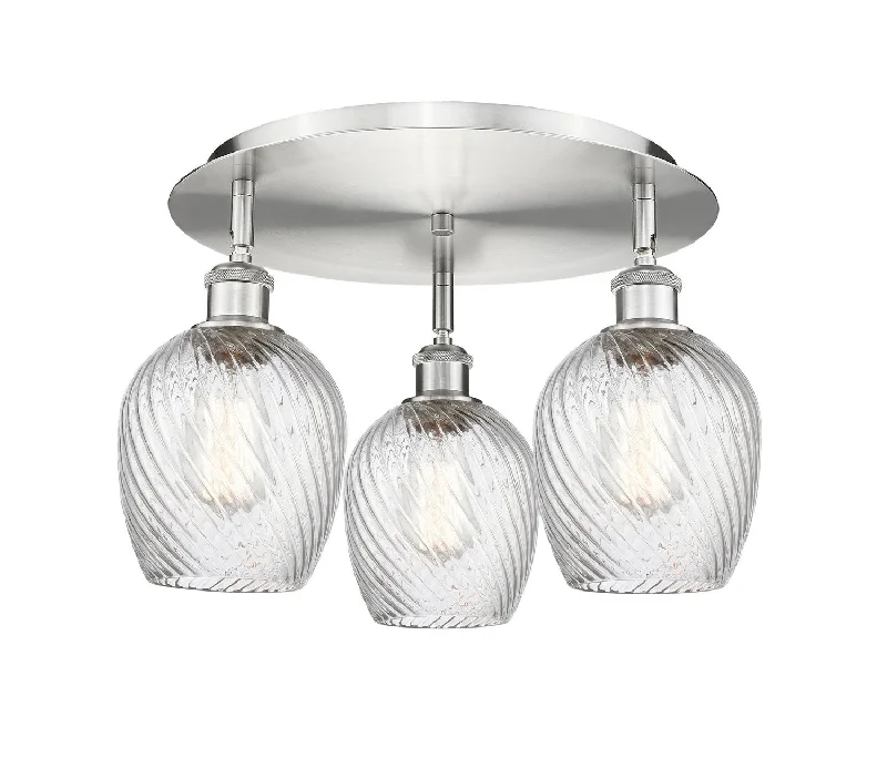 Dust - Resistant Industrial Lighting for Dirty WorkspacesDowntown Urban Three Light Flush Mount Dust - Resistant Industrial Lighting for Dirty WorkspacesDowntown Urban Three Light Flush Mount