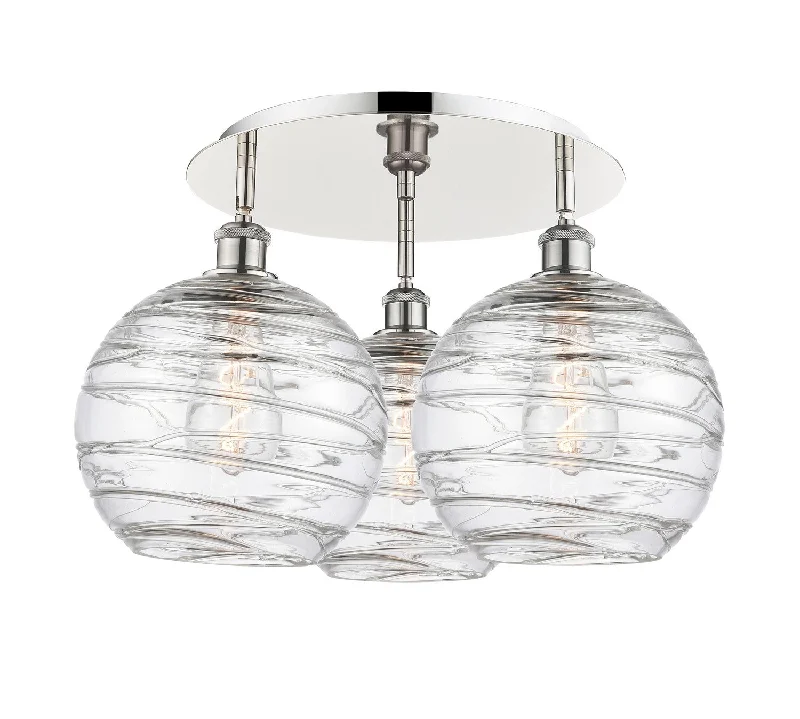High - Bay LED Industrial Lighting for WarehousesDowntown Urban Three Light Flush Mount High - Bay LED Industrial Lighting for WarehousesDowntown Urban Three Light Flush Mount