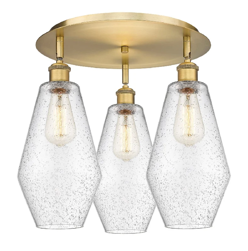 Industrial Lighting for Furniture FactoriesDowntown Urban Three Light Flush Mount