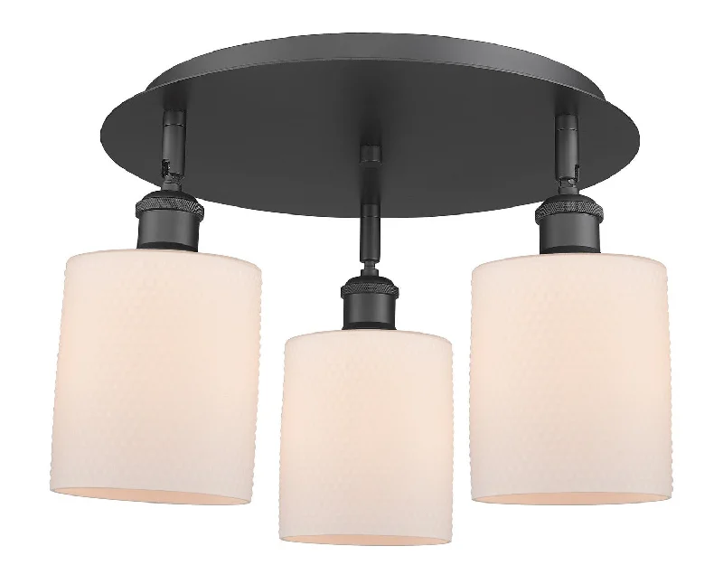 Industrial Lighting for Furniture FactoriesDowntown Urban Three Light Flush Mount