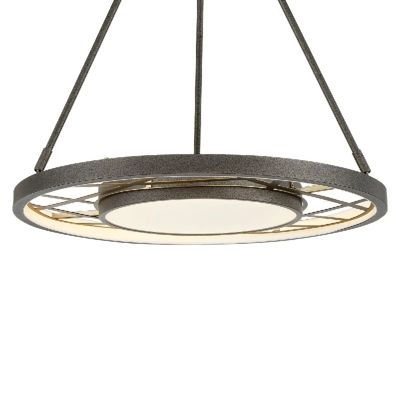 Waterproof Industrial Lighting for Wet AreasTribeca 28 in. LED Pendant Light iron & Brass Finish Waterproof Industrial Lighting for Wet AreasTribeca 28 in. LED Pendant Light iron & Brass Finish