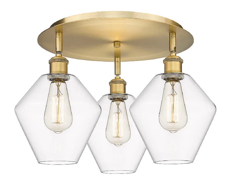 Waterproof Industrial Lighting for Wet AreasDowntown Urban Three Light Flush Mount