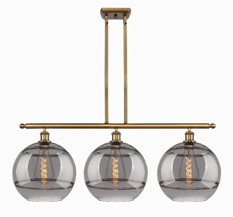 Dimmable Industrial Lighting for Ambiance ControlBallston Three Light Island Pendant