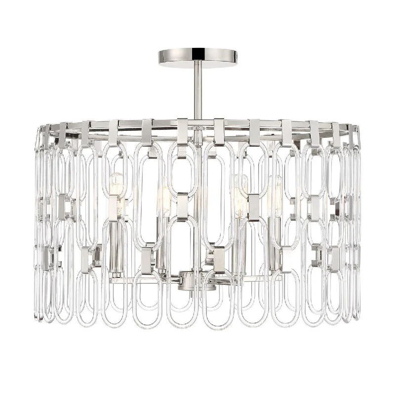 Industrial Emergency Lighting for Safety in FactoriesCharming 20 in. 4 Lights Pendant Light Polished Nickel finish Industrial Emergency Lighting for Safety in FactoriesCharming 20 in. 4 Lights Pendant Light Polished Nickel finish
