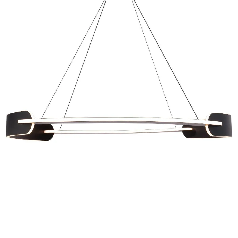 Industrial Exit Sign Lighting for Quick EvacuationIlios 42 in. LED Pendant Light Black finish