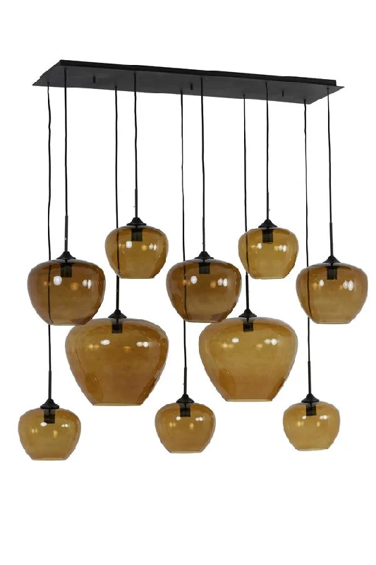 Track lighting for adding a touch of eleganceMayson 10Lt Hanging Lamp - Brown Glass & Matt Black / Smoked Glass & Matt Black Finish Track lighting for adding a touch of eleganceMayson 10Lt Hanging Lamp - Brown Glass & Matt Black / Smoked Glass & Matt Black Finish