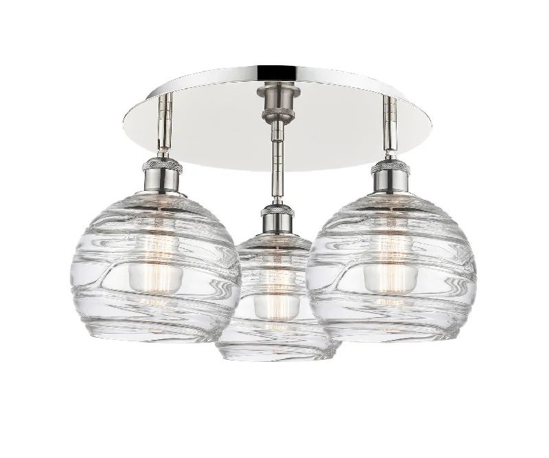 Industrial Lighting for Chemical PlantsDowntown Urban Three Light Flush Mount