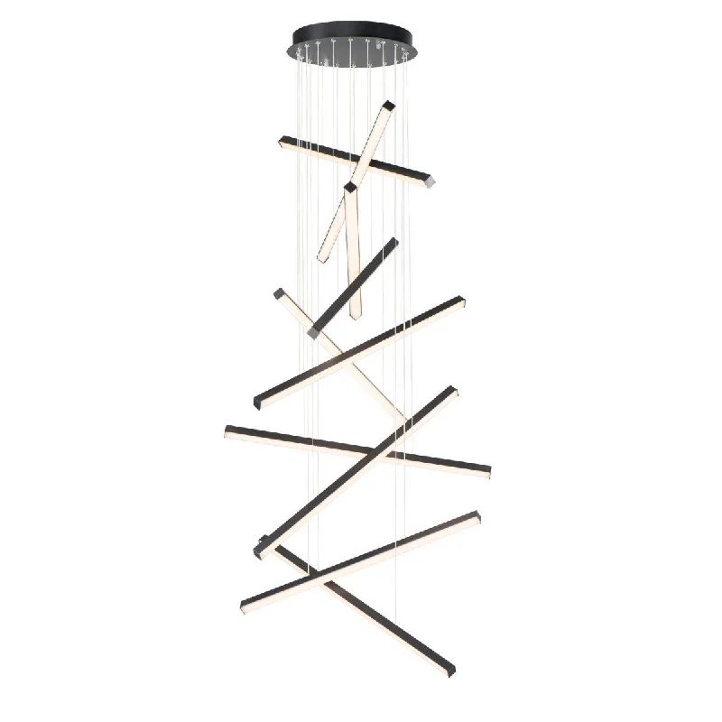Industrial Flood Lighting for Outdoor Loading DocksHover 28 in. 10 Lights LED Pendant Light Black finish Industrial Flood Lighting for Outdoor Loading DocksHover 28 in. 10 Lights LED Pendant Light Black finish