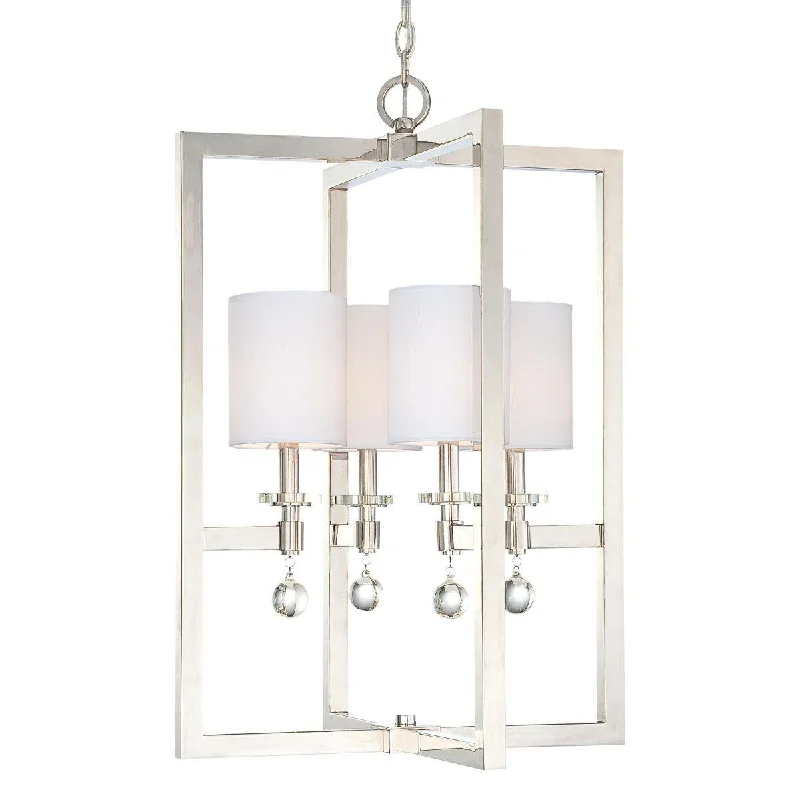 Industrial Lighting for Pharmaceutical ManufacturingChadbourne 20 in. 4 lights Pendant Light Polished Nickel Finish