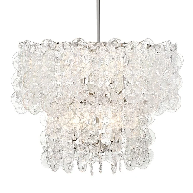 Low - Bay Industrial Lighting Fixtures for Small FactoriesTaffinoe 30 in. 8 lights Pendant Light Polished Nickel Finish