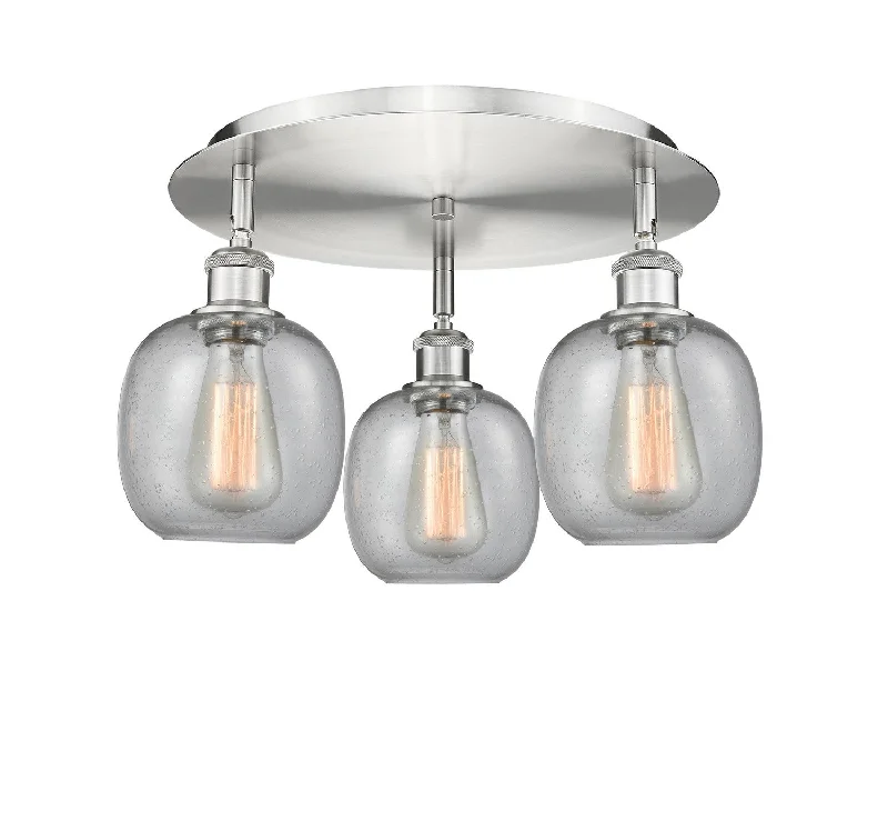 Industrial Lighting for Chemical PlantsDowntown Urban Three Light Flush Mount