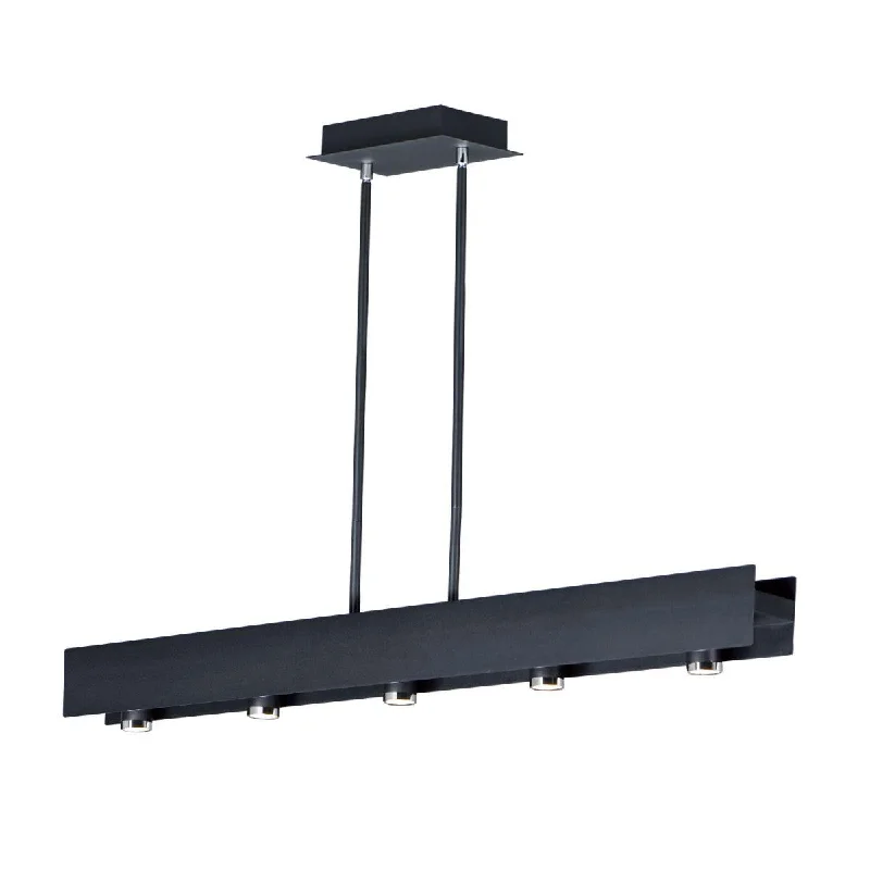 Industrial Ceiling - Mounted Lighting for Assembly PlantsBeam 44 in. 5 Lights LED Pendant Light Black finish Industrial Ceiling - Mounted Lighting for Assembly PlantsBeam 44 in. 5 Lights LED Pendant Light Black finish