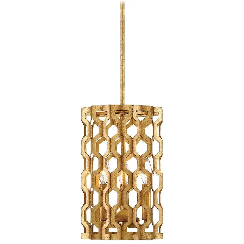 Industrial Task Lighting for Precision WorkstationsCoronade 9 in. 3 Lights Pendant Light Gold Finish