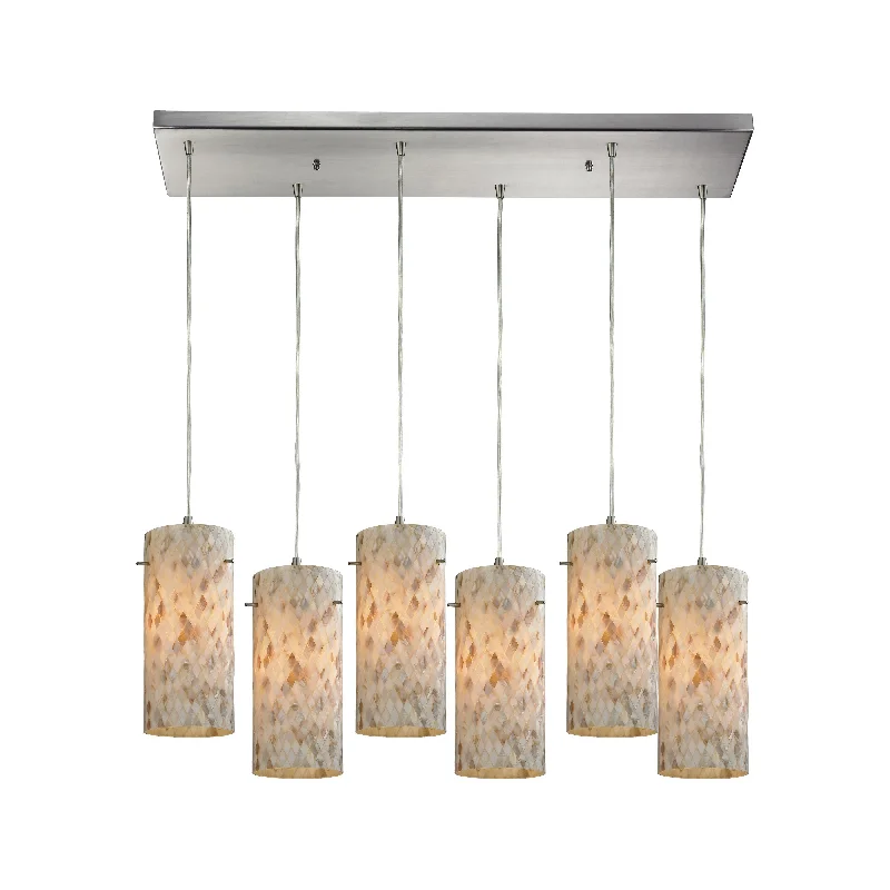Industrial - style track lighting for loftsCapri 30" Wide 6-Light Pendant