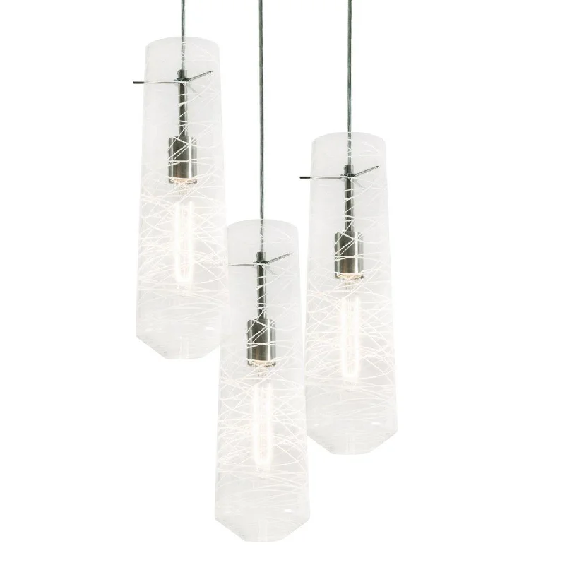Color - Tunable Industrial Lighting for Special ApplicationsSpun 16 in. 3 Lights Pendant Light Satin Nickel Finish Clear Shade Color - Tunable Industrial Lighting for Special ApplicationsSpun 16 in. 3 Lights Pendant Light Satin Nickel Finish Clear Shade