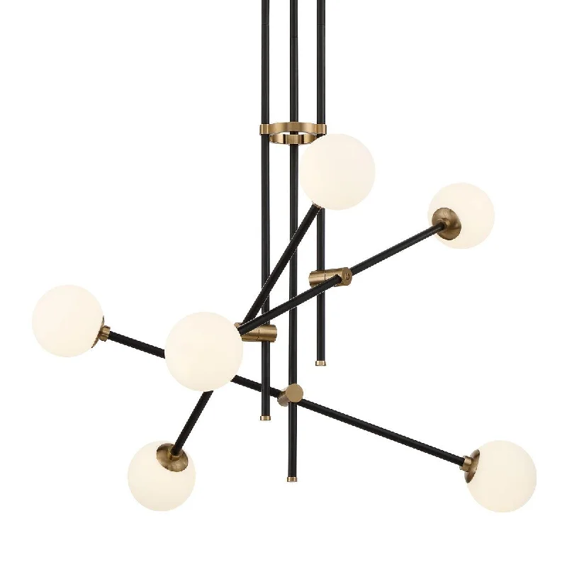 Industrial Lighting for Textile MillsCosmet 32 in. 6 Lights Pendant Light Brass finish Industrial Lighting for Textile MillsCosmet 32 in. 6 Lights Pendant Light Brass finish