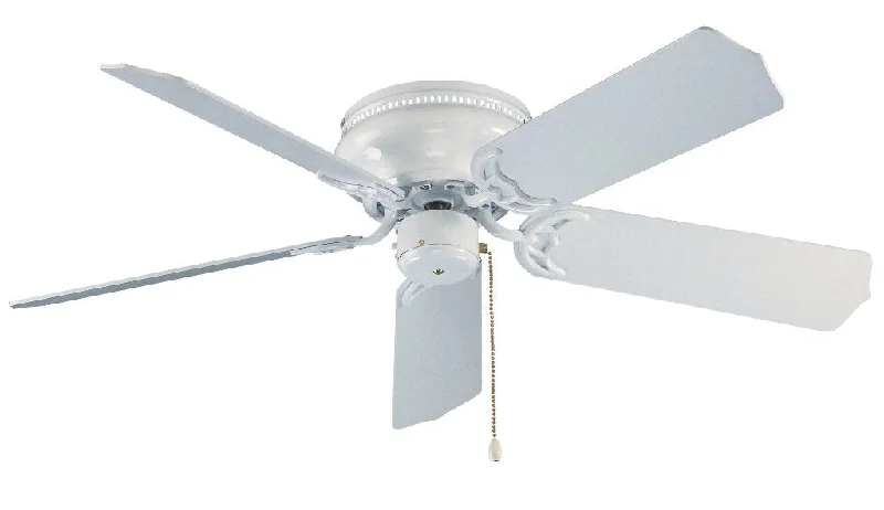 Energy - efficient track lighting fixtures1063 WHT - 42" 5 Blade Hugger Ceiling Fan