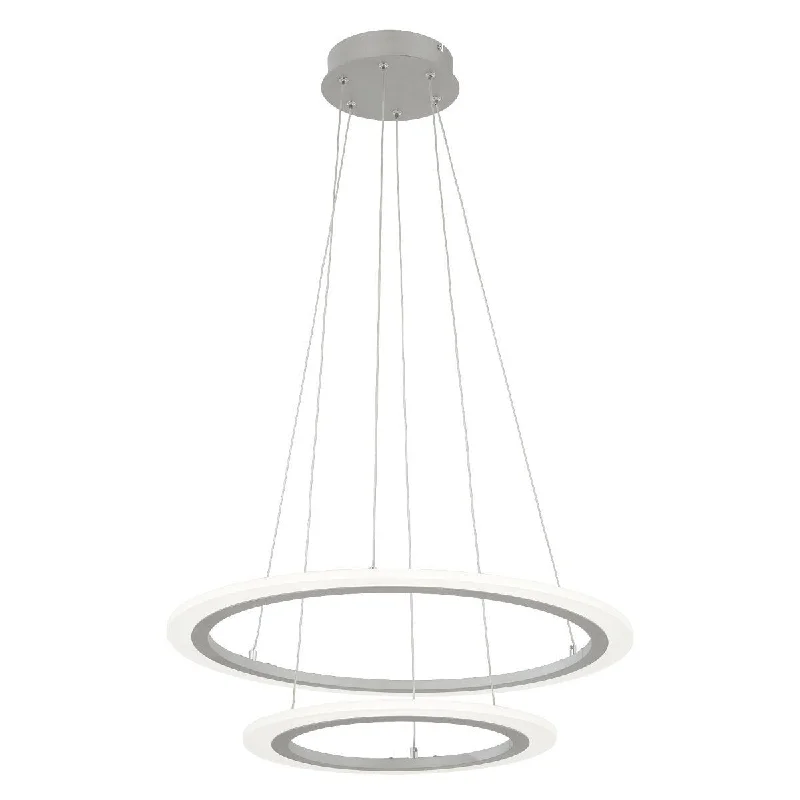 Industrial Emergency Lighting for Safety in FactoriesDiscovery 24 in. LED Pendant Light Silver finish