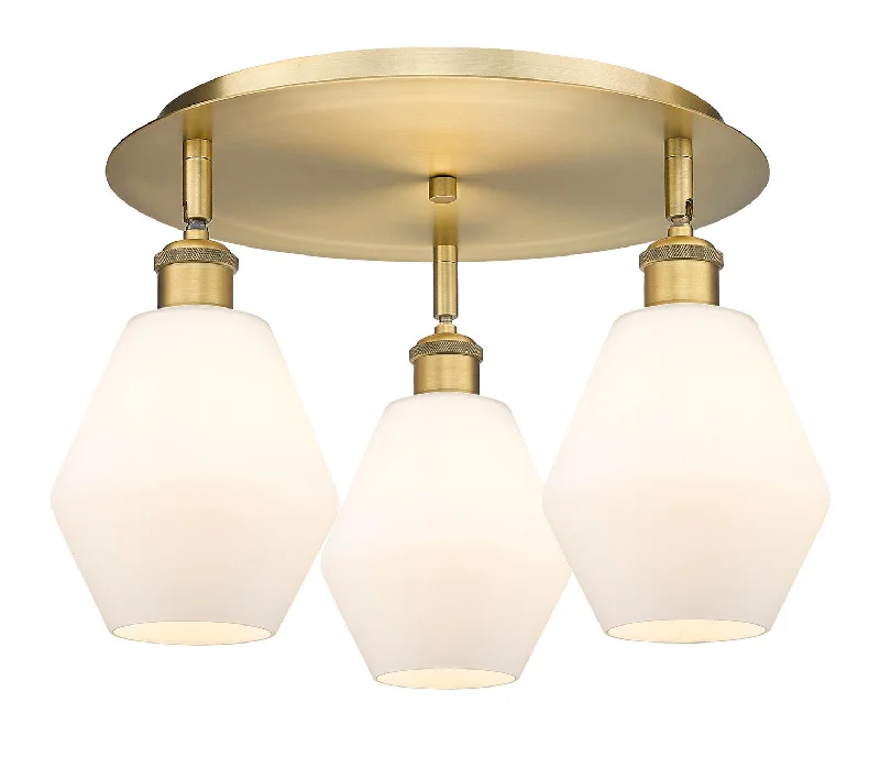 Industrial Lighting for Furniture FactoriesDowntown Urban Three Light Flush Mount