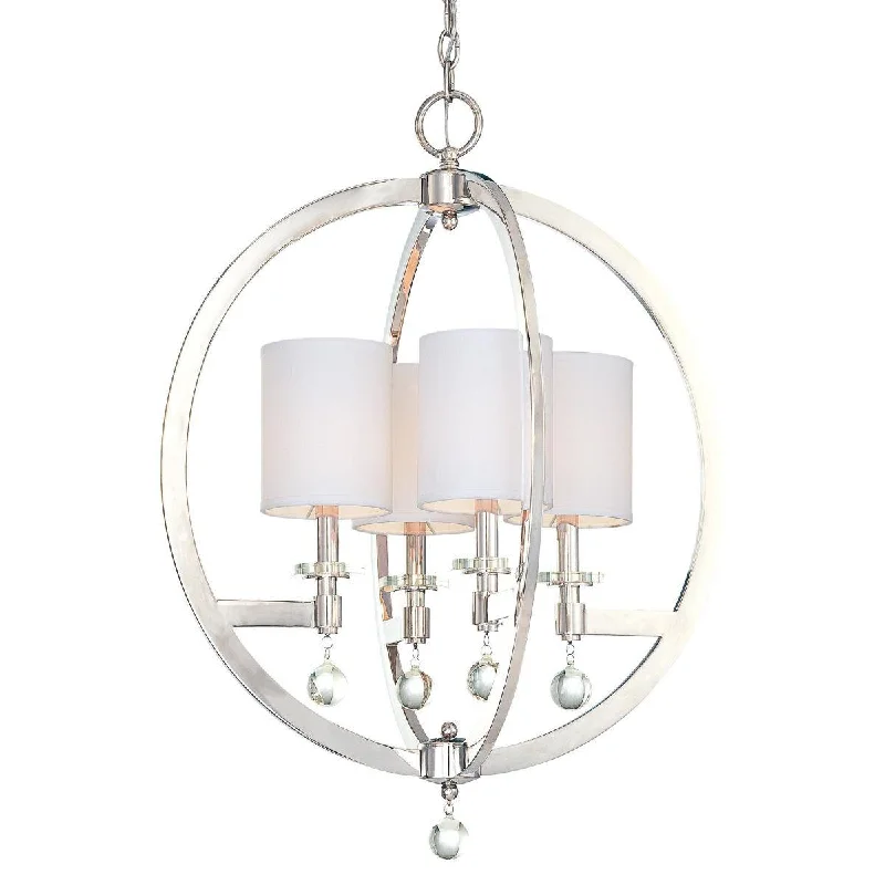Industrial Lighting for Woodworking FactoriesChadbourne 23 in. 4 lights Pendant Light Polished Nickel Finish