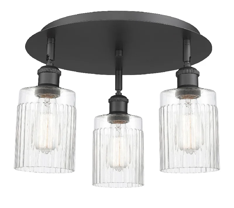 Waterproof Industrial Lighting for Wet AreasDowntown Urban Three Light Flush Mount