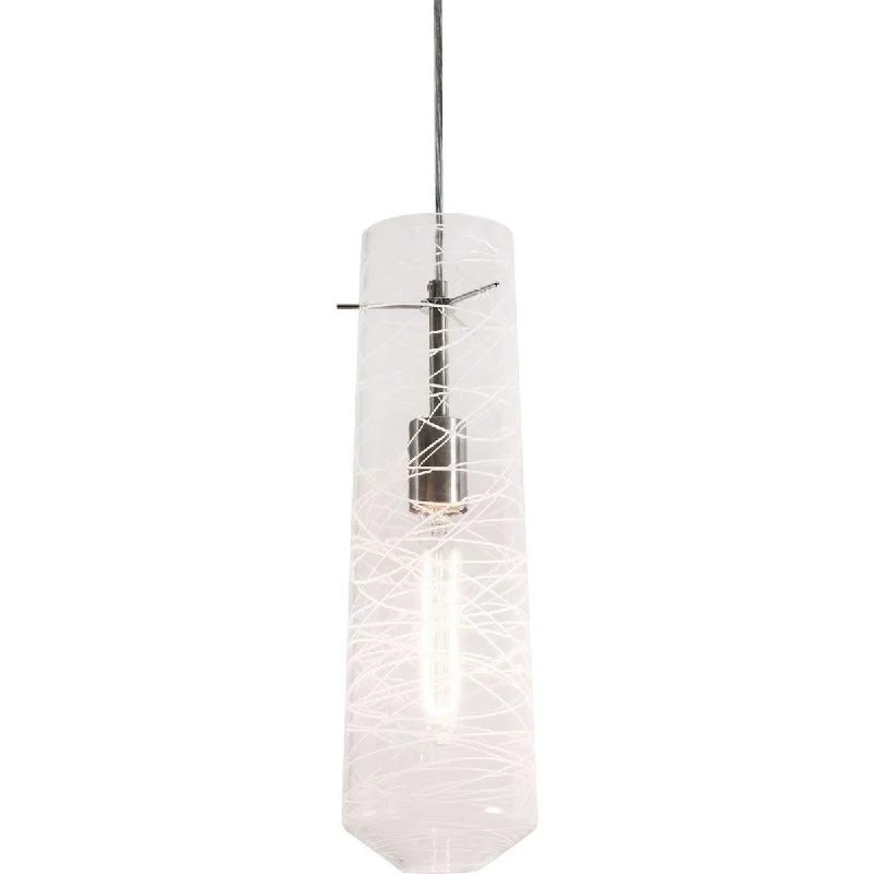 Industrial Lighting for Chemical PlantsSpun 5 in. Pendant Light Satin Nickel Finish Clear Shade