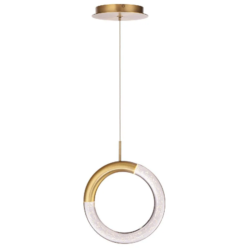 Industrial Wall - Mounted Lighting for Workshop WallsRinglet 8 in. LED Pendant Light Brass finish