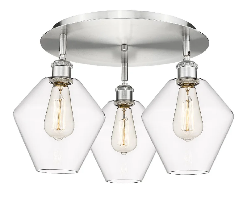 Industrial Lighting for Printing Press FacilitiesDowntown Urban Three Light Flush Mount