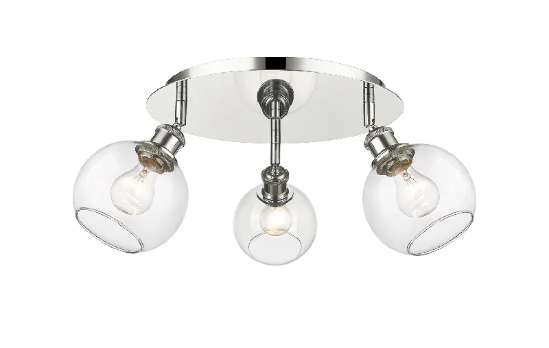 Industrial Exit Sign Lighting for Quick EvacuationDowntown Urban Three Light Flush Mount Industrial Exit Sign Lighting for Quick EvacuationDowntown Urban Three Light Flush Mount