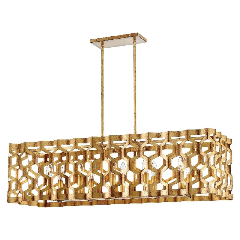Industrial Lighting for Electronics ManufacturingCoronade 40 in. 10 Lights Pendant Light Gold Finish Industrial Lighting for Electronics ManufacturingCoronade 40 in. 10 Lights Pendant Light Gold Finish