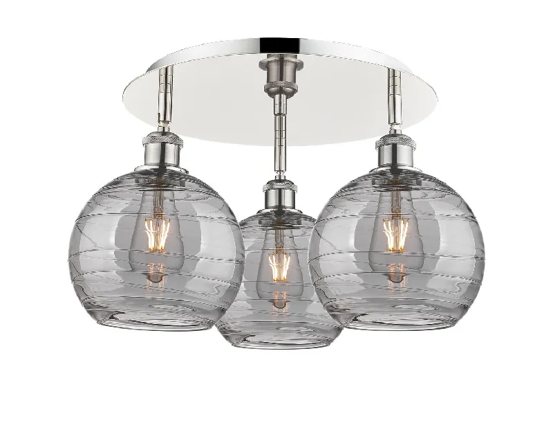 Low - Bay Industrial Lighting Fixtures for Small FactoriesDowntown Urban Three Light Flush Mount Low - Bay Industrial Lighting Fixtures for Small FactoriesDowntown Urban Three Light Flush Mount
