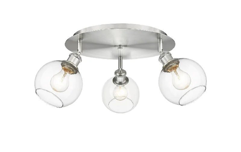 Dust - Resistant Industrial Lighting for Dirty WorkspacesDowntown Urban Three Light Flush Mount Dust - Resistant Industrial Lighting for Dirty WorkspacesDowntown Urban Three Light Flush Mount