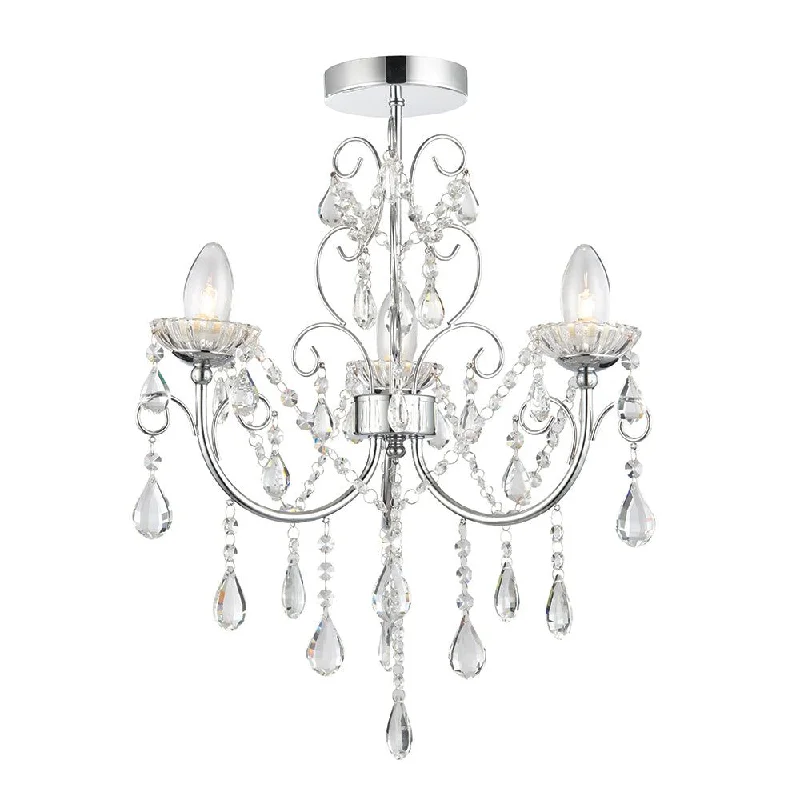 Commercial - grade track lighting for storesKeaton 3/5/8Lt Bathroom Semi Flush Light - Polished chrome & Clear Finish IP44 Commercial - grade track lighting for storesKeaton 3/5/8Lt Bathroom Semi Flush Light - Polished chrome & Clear Finish IP44