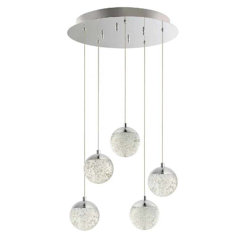 Dust - Resistant Industrial Lighting for Dirty WorkspacesOrb II 16 in. 5 Lights LED Pendant Light Chrome finish Dust - Resistant Industrial Lighting for Dirty WorkspacesOrb II 16 in. 5 Lights LED Pendant Light Chrome finish