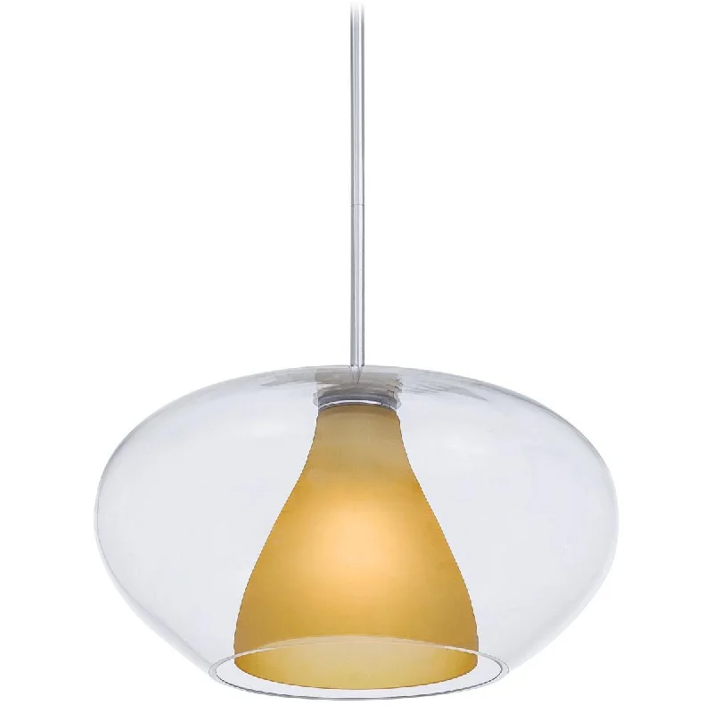 Industrial Area Lighting for Large Open SpacesSoft 17 in. Pendant Light Chrome Finish with Amber Shade Industrial Area Lighting for Large Open SpacesSoft 17 in. Pendant Light Chrome Finish with Amber Shade