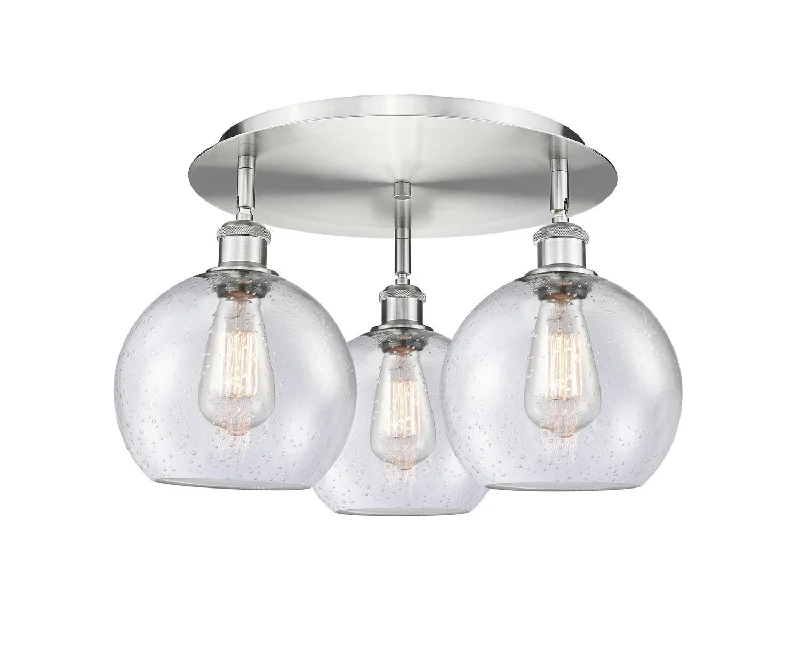 Energy - Efficient Industrial Lighting for Cost - SavingsDowntown Urban Three Light Flush Mount Energy - Efficient Industrial Lighting for Cost - SavingsDowntown Urban Three Light Flush Mount