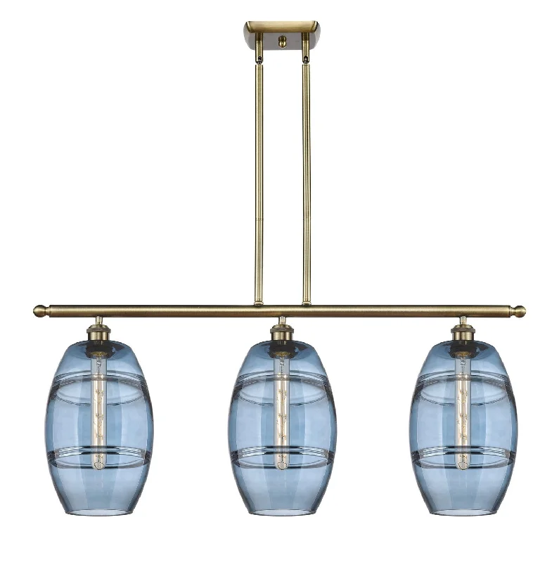 Shock - Resistant Industrial Lighting for Vibrating Machinery AreasBallston Three Light Island Pendant