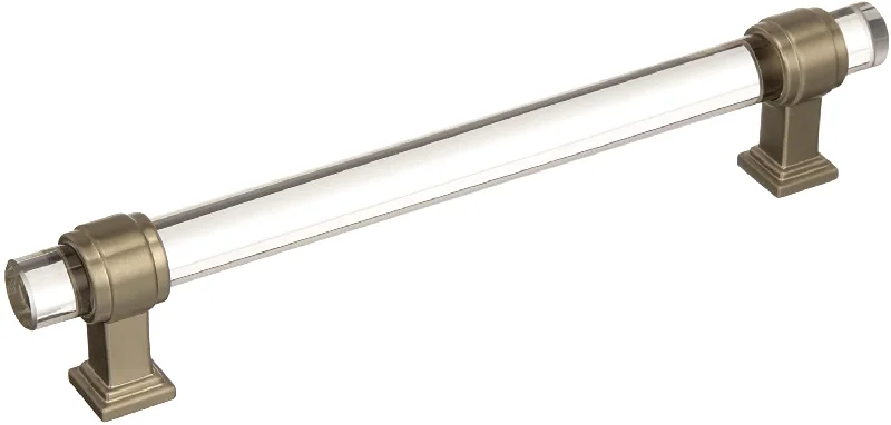White track lighting for a clean lookAmerock Glacio 6-5/16 in (160 mm) Center-to-Center Clear/Golden Champagne Cabinet Pull White track lighting for a clean lookAmerock Glacio 6-5/16 in (160 mm) Center-to-Center Clear/Golden Champagne Cabinet Pull