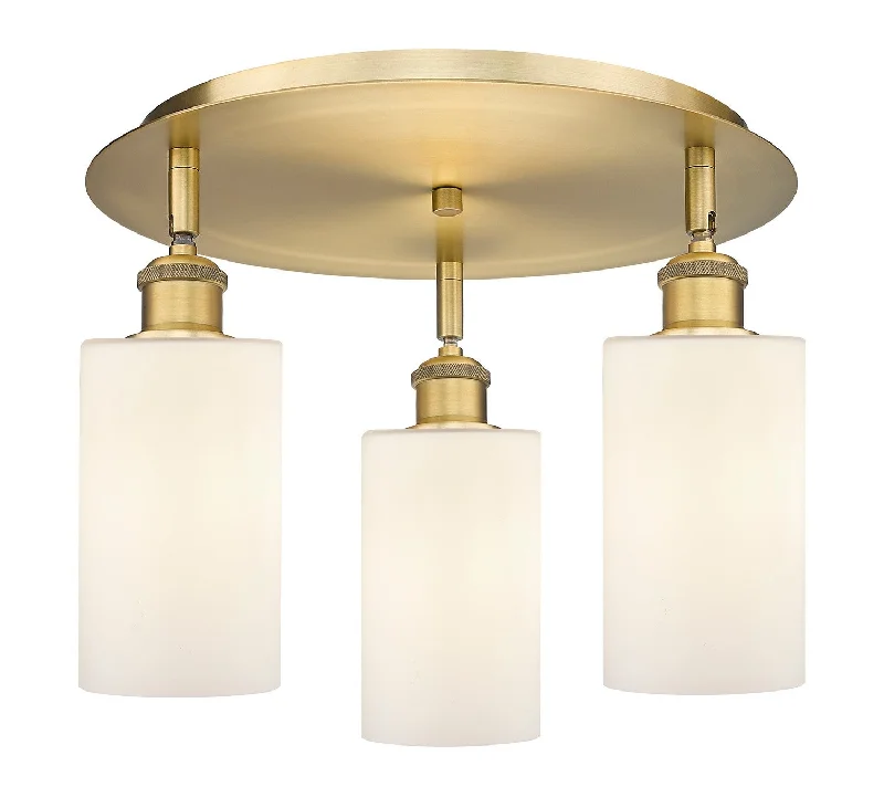 Industrial Lighting for Chemical PlantsDowntown Urban Three Light Flush Mount