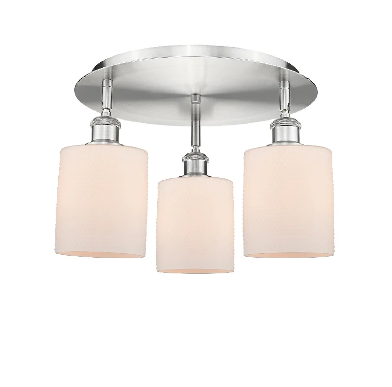 Durable Industrial Lighting for Harsh EnvironmentsDowntown Urban Three Light Flush Mount Durable Industrial Lighting for Harsh EnvironmentsDowntown Urban Three Light Flush Mount