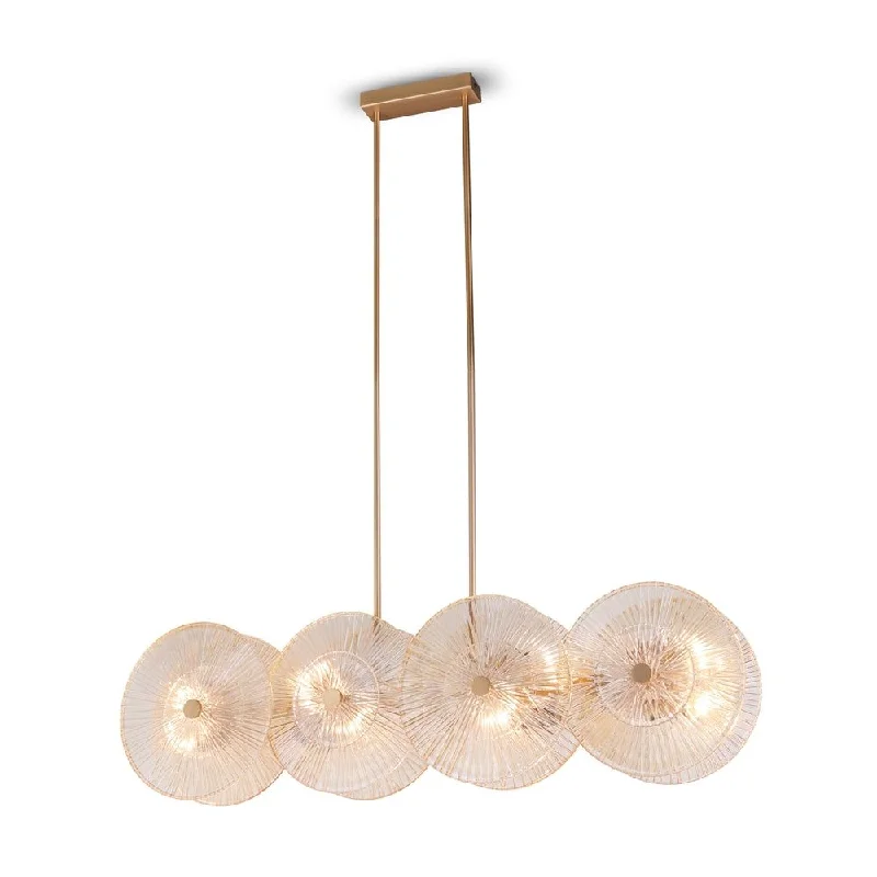 Track lighting for illuminating dining tablesAster 8Lt Linear Pendant