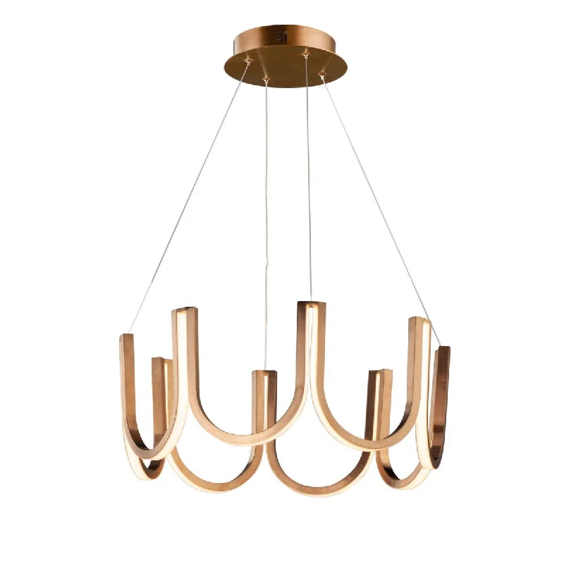 Industrial Area Lighting for Large Open SpacesYou 26 in. LED Pendant Light Gold finish Industrial Area Lighting for Large Open SpacesYou 26 in. LED Pendant Light Gold finish