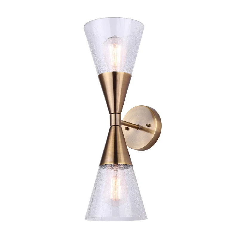Industrial - style track lighting for loftsCanarm IWF1101A02GD Lillian Gold & Crackled Glass Up/Down Wall Sconce Industrial - style track lighting for loftsCanarm IWF1101A02GD Lillian Gold & Crackled Glass Up/Down Wall Sconce