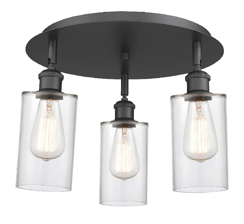 Industrial Lighting for Furniture FactoriesDowntown Urban Three Light Flush Mount