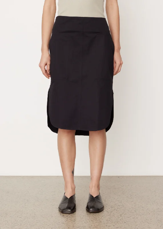 Curved-Hem Skirt