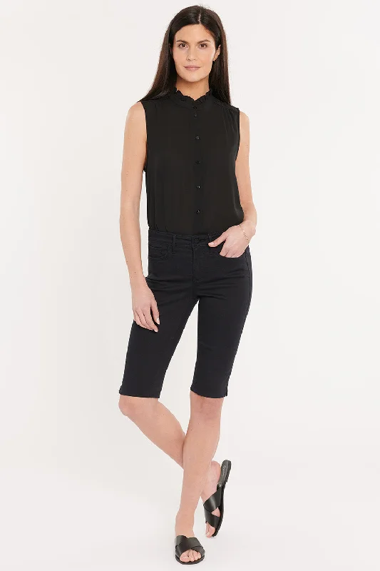 Sophie Bike Capri Jeans In Petite - Black