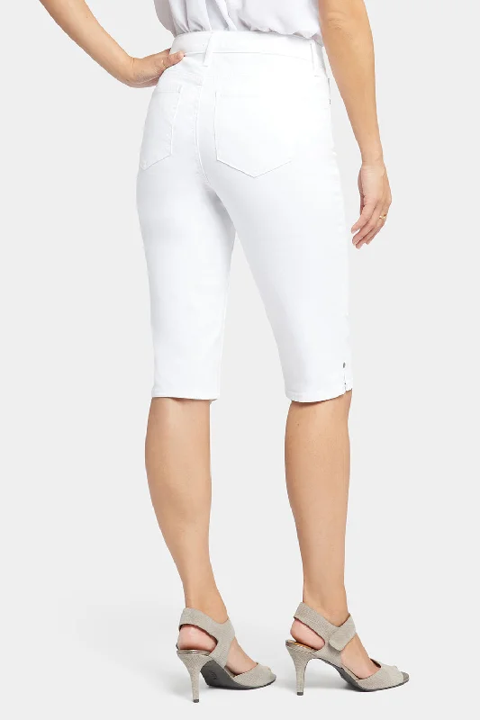 Sophie Bike Capri Jeans In Petite - Optic White