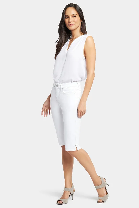 Sophie Bike Capri Jeans In Petite - Optic White